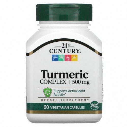 21st Century, 강황 복합체, 500 mg, 베지 캡슐 60정