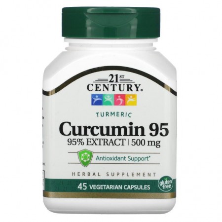 21st Century, 커큐민 95, 500mg, 베지 캡슐 45정