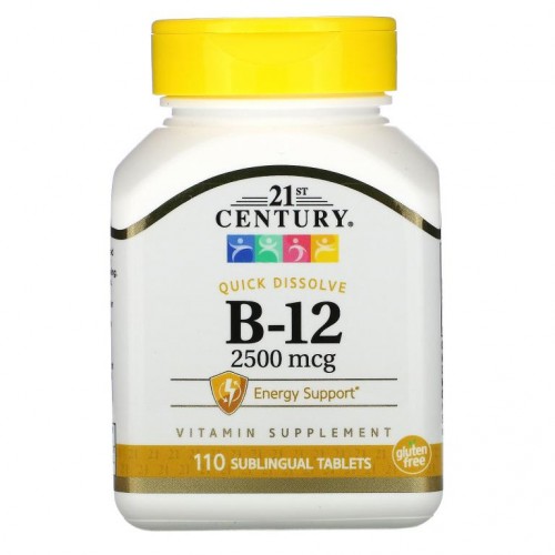 21st Century, B-12, 2,500mcg, 설하정 110정