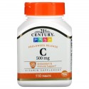 21st Century, 비타민 C, 서방정, 500mg, 110정