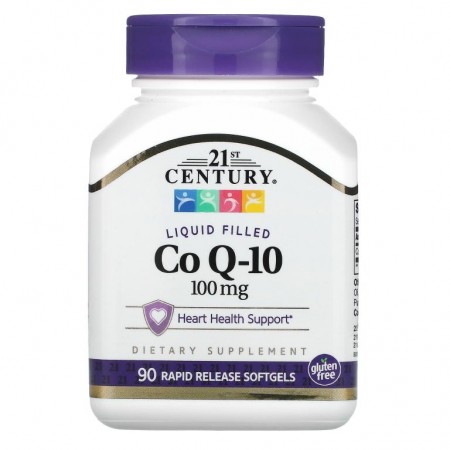 21st Century, 액상 CoQ-10, 100mg, 빠른 방출 소프트젤 90정