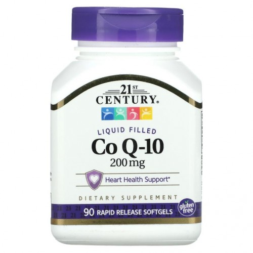 21st Century, 액상 CoQ-10, 200mg, 소프트젤 90정