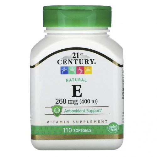 21st Century, 천연 비타민E, 268mg(400IU), 소프트젤 110정