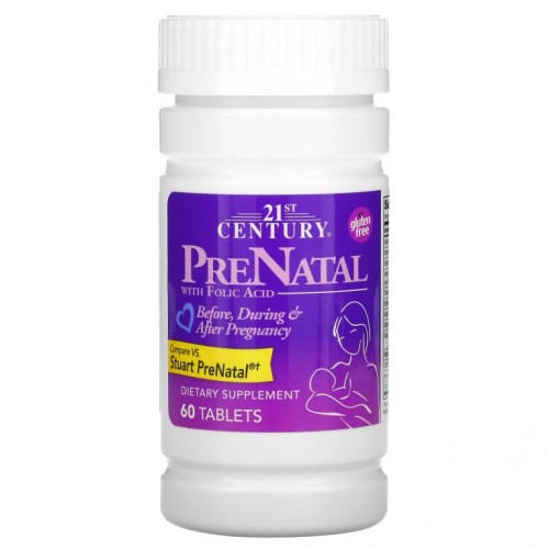 21st Century, PreNatal 엽산 함유, 60정