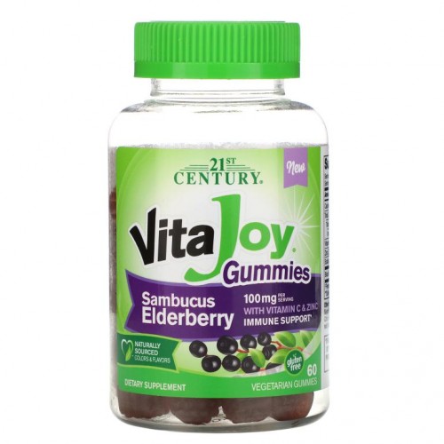 21st Century, VitaJoy Gummies, 삼부커스 엘더베리, 베지 구미 60정
