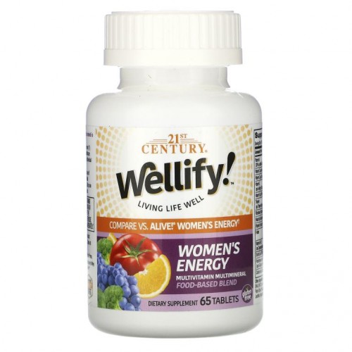 21st Century, Wellify! Women's Energy, 종합비타민 종합 미네랄, 65정