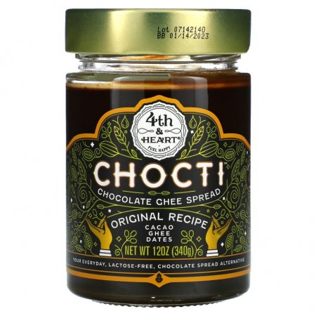 4th & Heart, Chocti 초콜릿 기 스프레드, 오리지널 레시피, 340g(12oz)