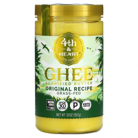 4th & Heart, 기(Ghee) 정제 버터, 오리지널 레시피, 907g(32oz)