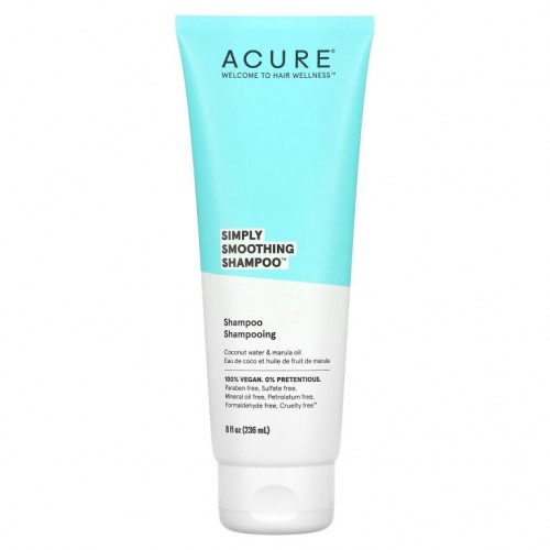 ACURE, 심플리 스무딩 샴푸, 코코넛 & 마룰라오일, 236.5ml(8fl oz)