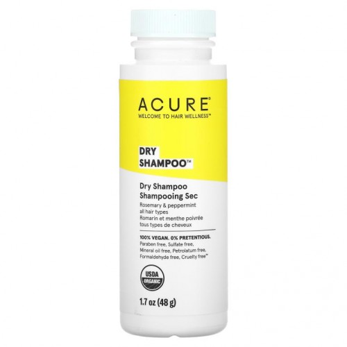 ACURE, 드라이 샴푸, 로즈마리 & 페퍼민트, 58g(1.7oz)
