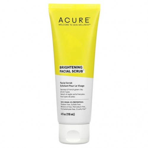 ACURE, 브라이트닝 페이셜 스크럽, 118ml(4fl oz)