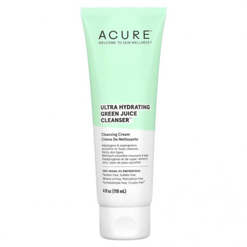 ACURE, 울트라 하이드레이팅 그린 주스 클렌저, 118 ml (4 fl oz)