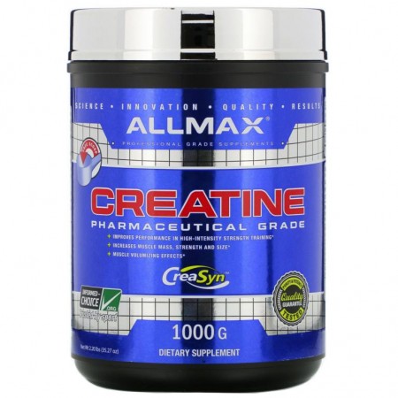 ALLMAX, 크레아틴 파우더,100% Pure Micronized 크레아틴 일수화물,제약 등급크레아틴,1000g(35.27 oz)