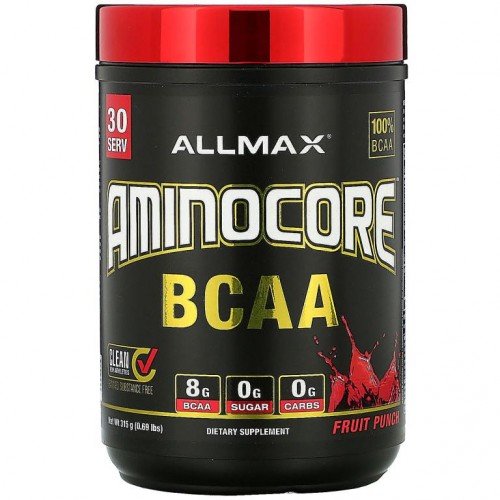 ALLMAX, AMINOCORE, BCAA, 프루트펀치, 315g(0.69lbs)