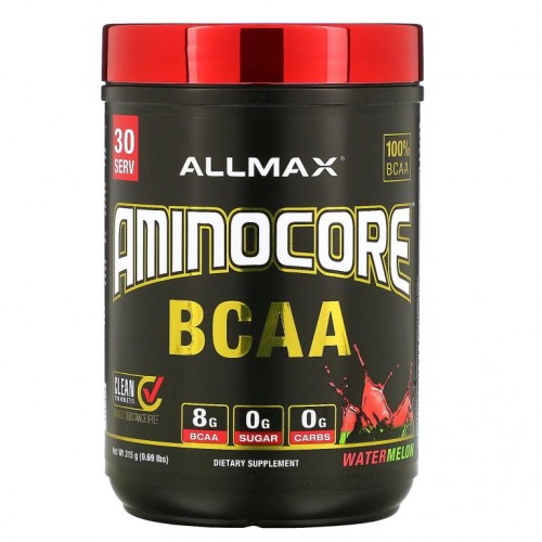 ALLMAX, AMINOCORE BCAA, 수박 맛, 315g(0.69lb)