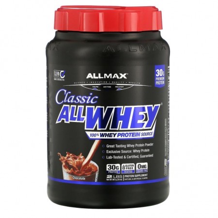 ALLMAX, AllWhey Classic, 유청 단백질 100%, 초콜릿, 907g(2lbs)