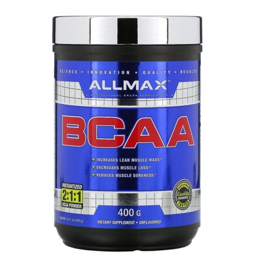 ALLMAX, BCAA, 인스턴트화 2:1:1 비율, 무맛 분말, 400g