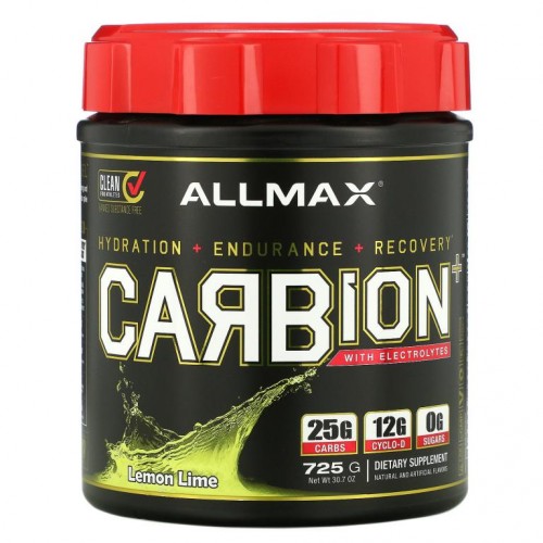 ALLMAX, CARBion+, 전해질 함유, 레몬 라임 맛, 725g(30.7oz)