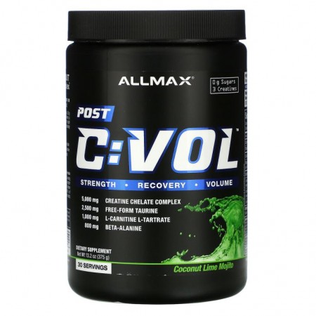 ALLMAX, CVOL, 운동 후, 코코넛 라임 모히토, 375g(13.2oz)