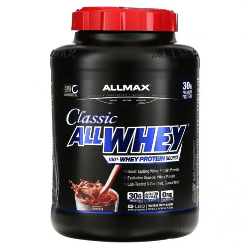 ALLMAX, Classic AllWhey, 100% 유청 단백질, 초콜릿 맛, 2.27kg(5lbs)