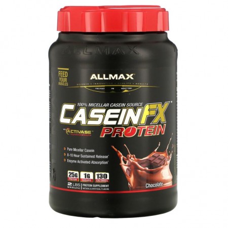 ALLMAX, 카제인FX, 100% 카제인 미셀라 단백질, 초콜릿, 2 lbs. (907 g)