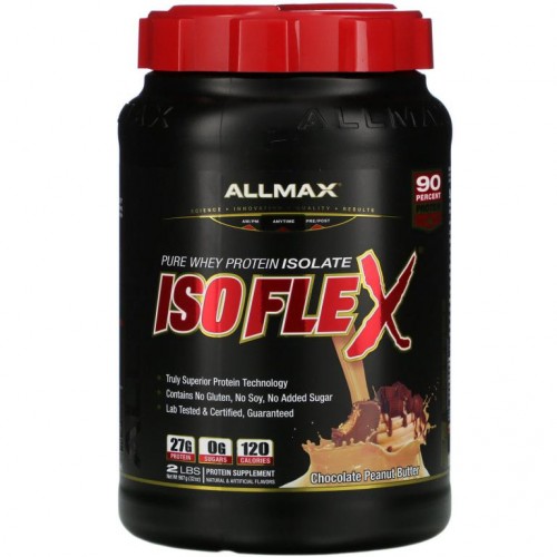 ALLMAX, Isoflex, 순수 분리유청단백질, 초콜릿 피넛버터, 907g(2lbs)