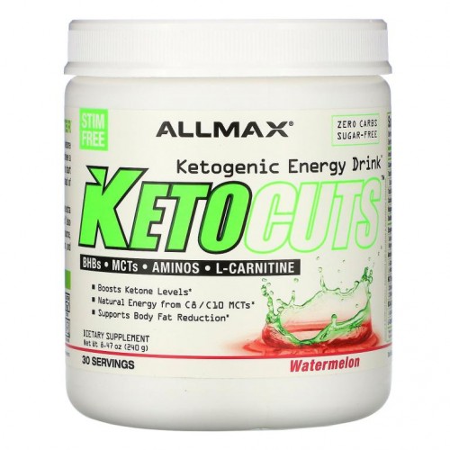 ALLMAX, KetoCuts, 케토제닉 에너지 드링크, 수박, 240g(8.47oz)