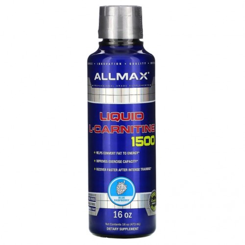 ALLMAX, 액상 L-카르니틴 1500, 블루 라즈베리, 473ml(16oz)