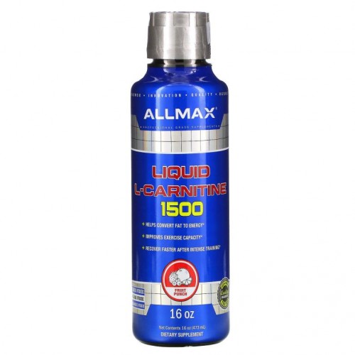 ALLMAX, 액상 L-카르니틴 1500, 과일 펀치, 473ml(16oz)