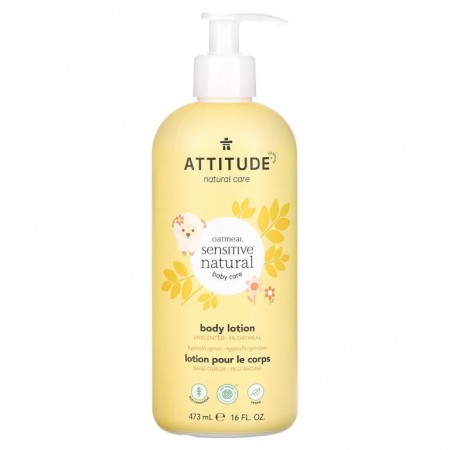 ATTITUDE, 오트밀 센서티브 내추럴, 바디 로션, 무향, 473ml(16fl oz)