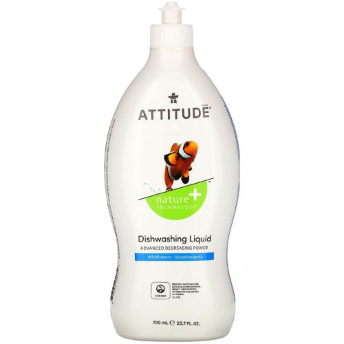 ATTITUDE, 디시워싱 리퀴드, 와일드플라워, 23.7 액량 온스 (700 밀리리터)