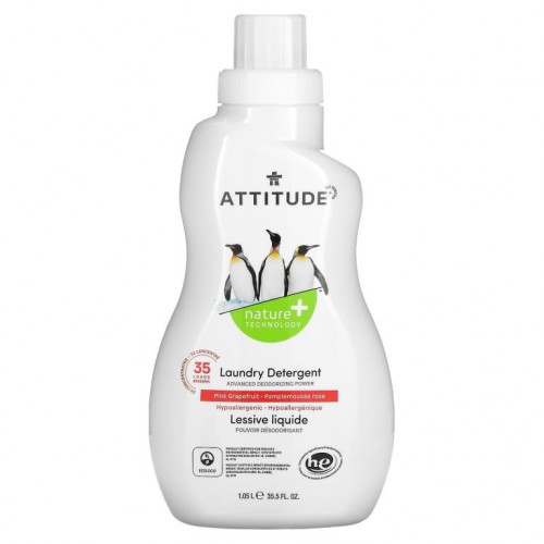 ATTITUDE, 세탁 세제, 핑크 자몽, 35회분, 1.05l(35.5fl oz)