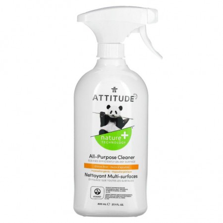 ATTITUDE, 다목적 클리너, 시트러스 제스트, 800ml(27.1fl oz)