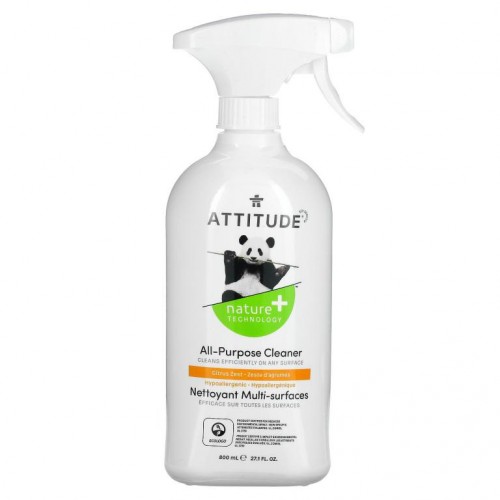 ATTITUDE, 다목적 클리너, 시트러스 제스트, 800ml(27.1fl oz)