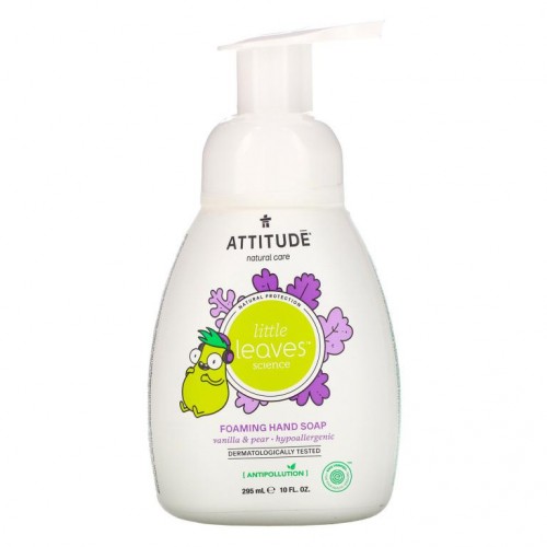 ATTITUDE, Little Leaves 사이언스, 포밍 핸드솝, 바닐라 & 배, 295ml(10fl oz)