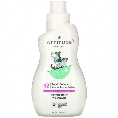 ATTITUDE, Little Ones, 섬유 유연제, 달콤한 자장가, 40회분, 1L(33.8fl oz)