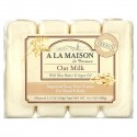 A La Maison de Provence, 핸드 & 바디 바 비누, 오트 밀크, 4개입, 개당 100g(3.5oz)