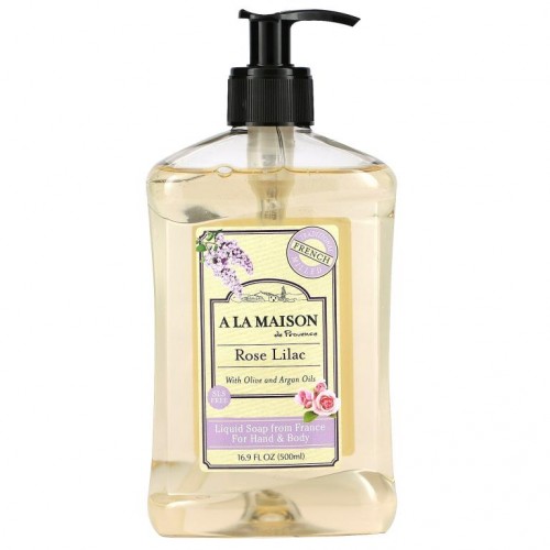 A La Maison de Provence, 핸드 & 바디 액상 비누, 로즈 라일락, 500ml(16.9fl oz)