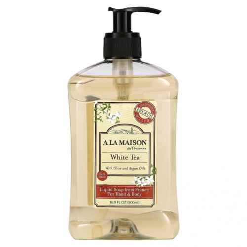 A La Maison de Provence, 핸드 & 바디 액상 비누, 백차 향, 500ml(16.9fl oz)
