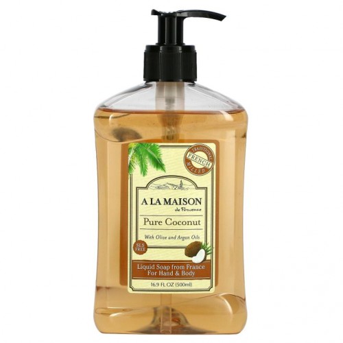 A La Maison de Provence, 핸드 & 바디 액상 비누, Pure Coconut, 500ml(16.9fl oz)