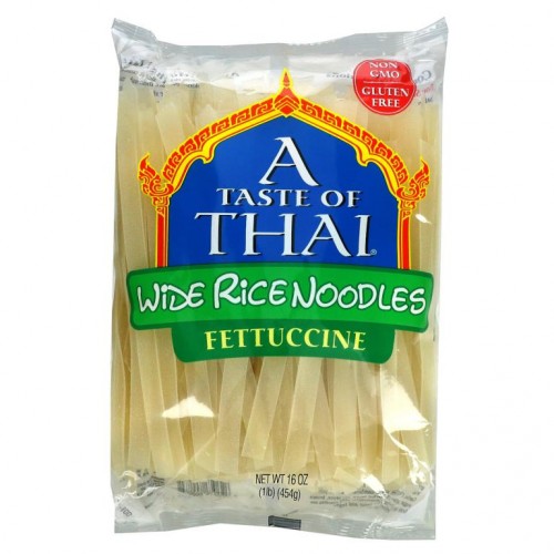 A Taste Of Thai, 와이드 라이스 누들, 페투치네, 454g(16oz)