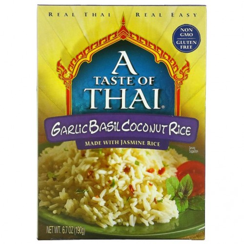 A Taste Of Thai, 갈릭 바질 코코넛 라이스, 190g(6.7oz)