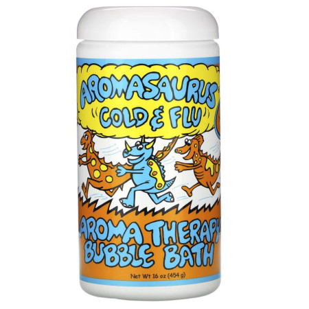 Abra Therapeutics, 아로마사우르스 감기 & 몸살, 아로마 테라피 버블 베스, 16 oz (453 g)