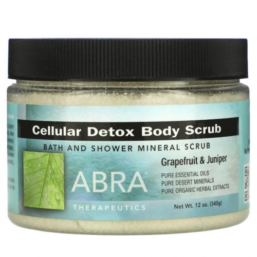 Abra Therapeutics, 셀룰러 디톡스 바디 스크럽, 자몽 및 주니퍼 함유, 340g(12oz)
