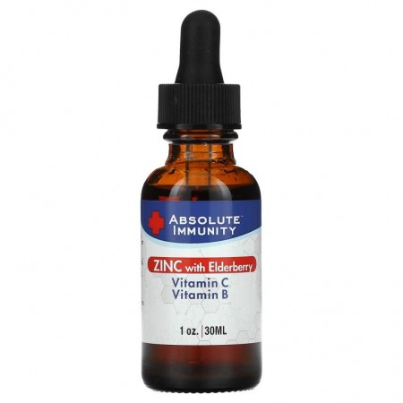 Absolute Nutrition, 이뮤니티, 아연, 엘더베리, 비타민C, 비타민B 함유, 30ml(1oz)
