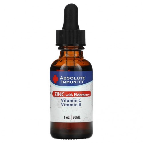 Absolute Nutrition, 이뮤니티, 아연, 엘더베리, 비타민C, 비타민B 함유, 30ml(1oz)