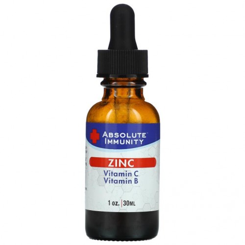 Absolute Nutrition, 면역체계, 비타민C & 비타민B 함유 아연, 30ml (1 oz)