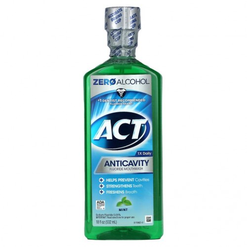 Act, 충치 예방 불소 구강 청결제, 민트향, 18fl oz(532ml)