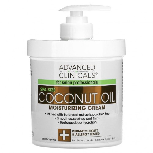 Advanced Clinicals, 코코넛 오일 모이스춰라이징 크림, 16 oz (454 g)