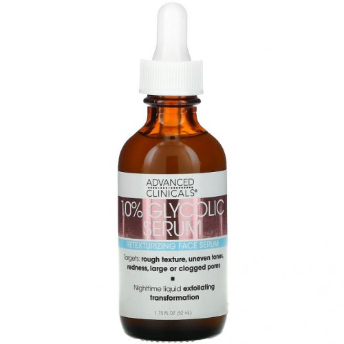 Advanced Clinicals, 10% Glycolic Serum, 1.75 fl oz (52 ml)
